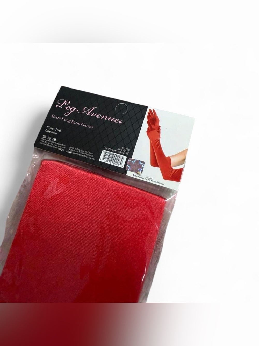 Y2K Deadstock 2000s leg avenue satin red gloves🍓